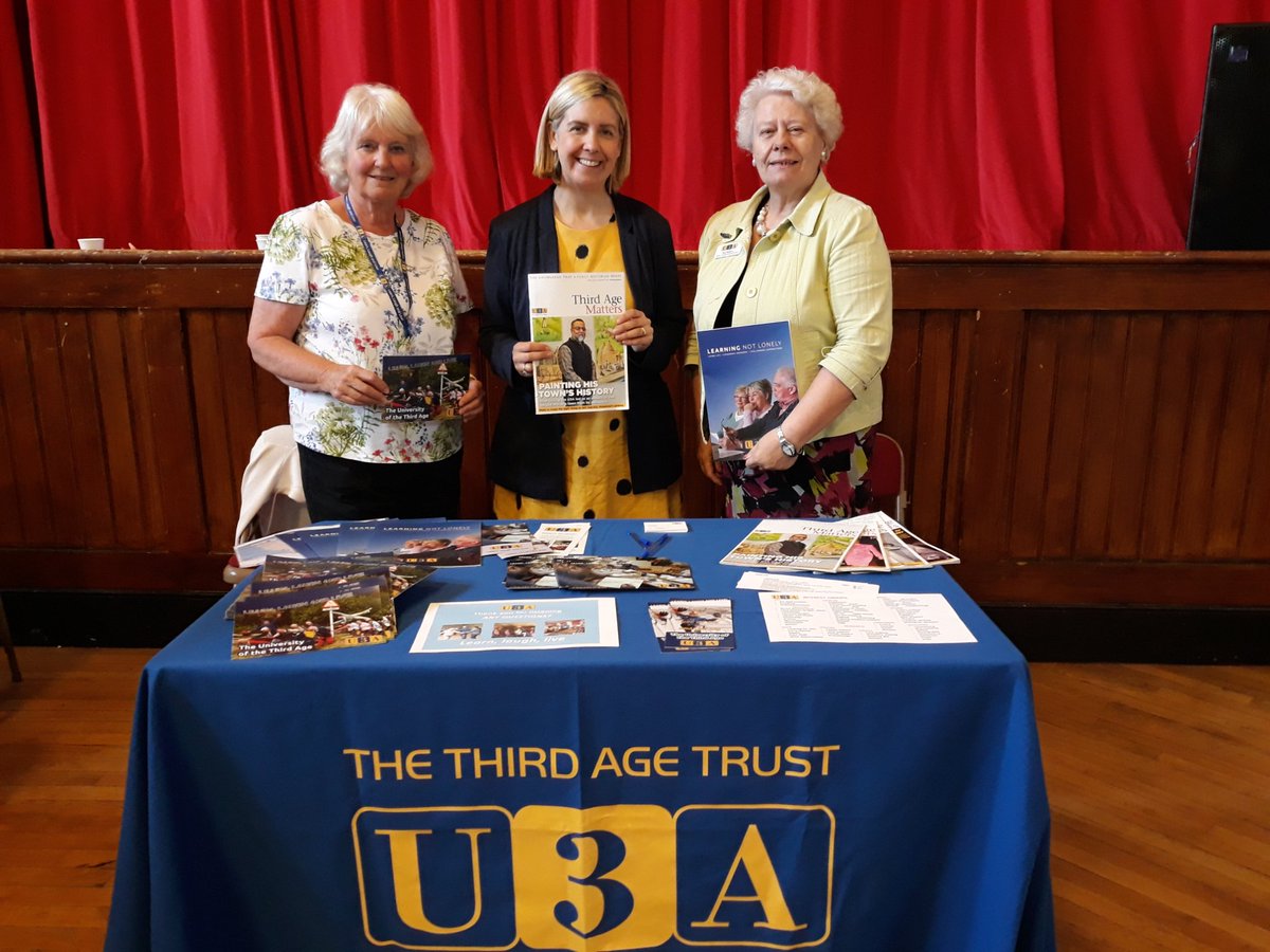 @U3A_UK members were out in force at the Mature and Senior Citizens Fair in #Morley #Leeds
#U3A was invited by Andrea Jenkins MP. For 35 years, U3A has  brought together third agers together to learn new skills, make friends &amp; have fun.  A new U3A in Morley? ….watch this space