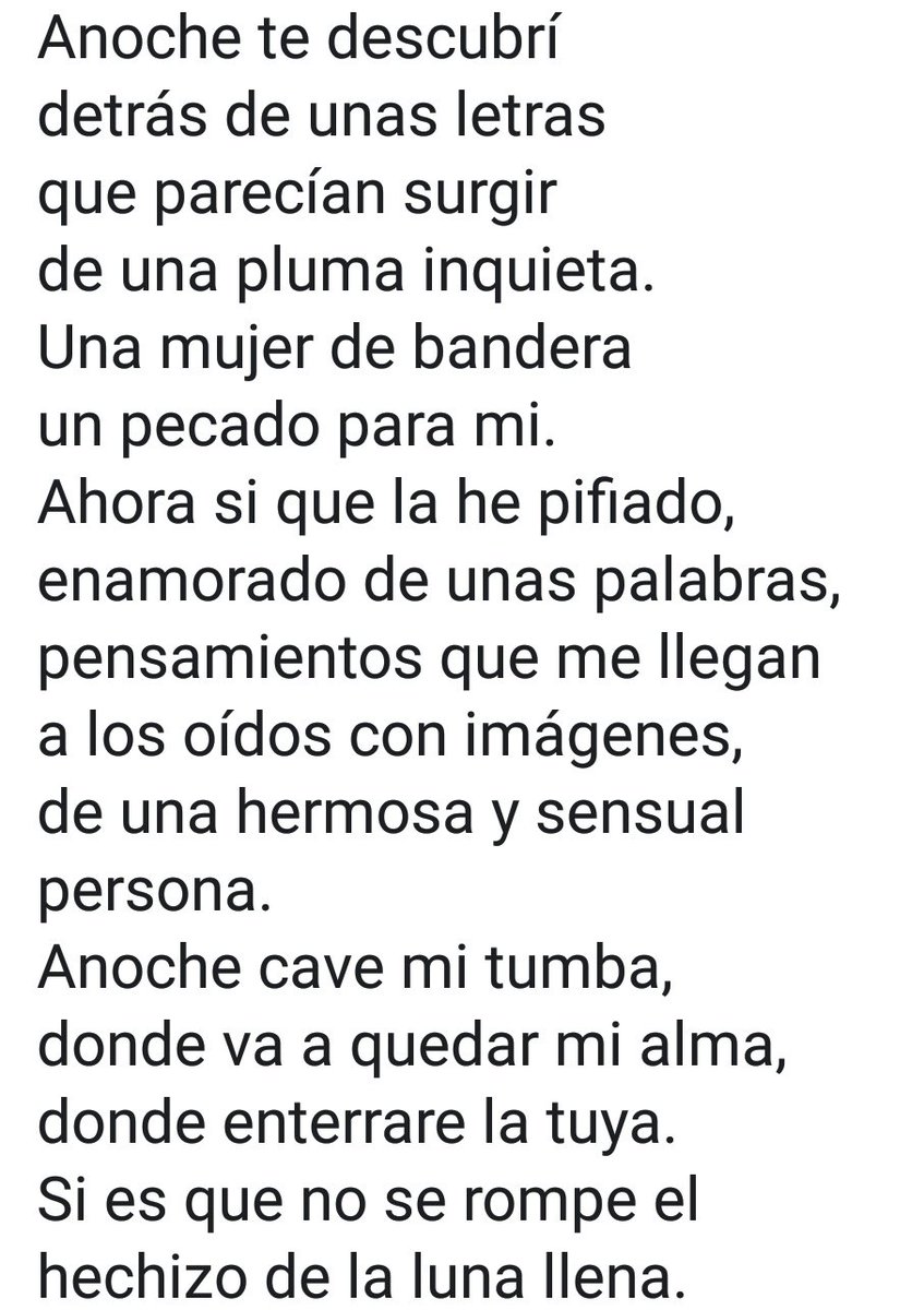 ignaciodebrea's tweet photo. Anoche descubrí... 

#InmensaLuna #MisLetrasVivas 
#LiriTuits 
#SublimeLocura #LetrasSinAlma 
#MisLetras 
#VersosEnHilo 
#LunaPoeta
#IDBYD https://t.co/VqofZczjPe