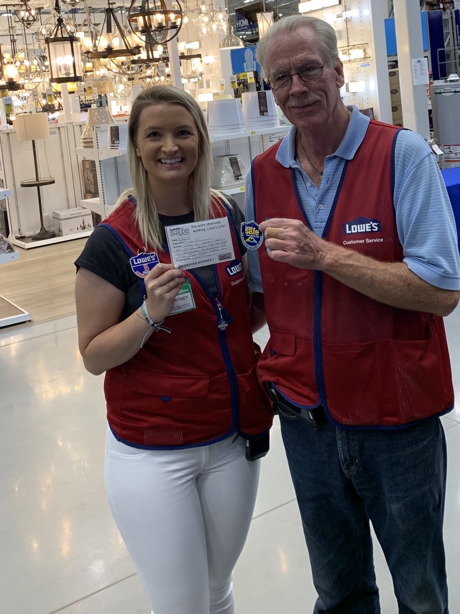 MortonLPSM3159's tweet photo. Tim in inside lawn and garden receiving his first Loweโs safety recognition badge! Tim went through top stock to ensure there was no tru fuel after taking the AP4ME quiz! #safety #lowes3159 #AP4ME #recogition https://t.co/qmdhn4gs7T