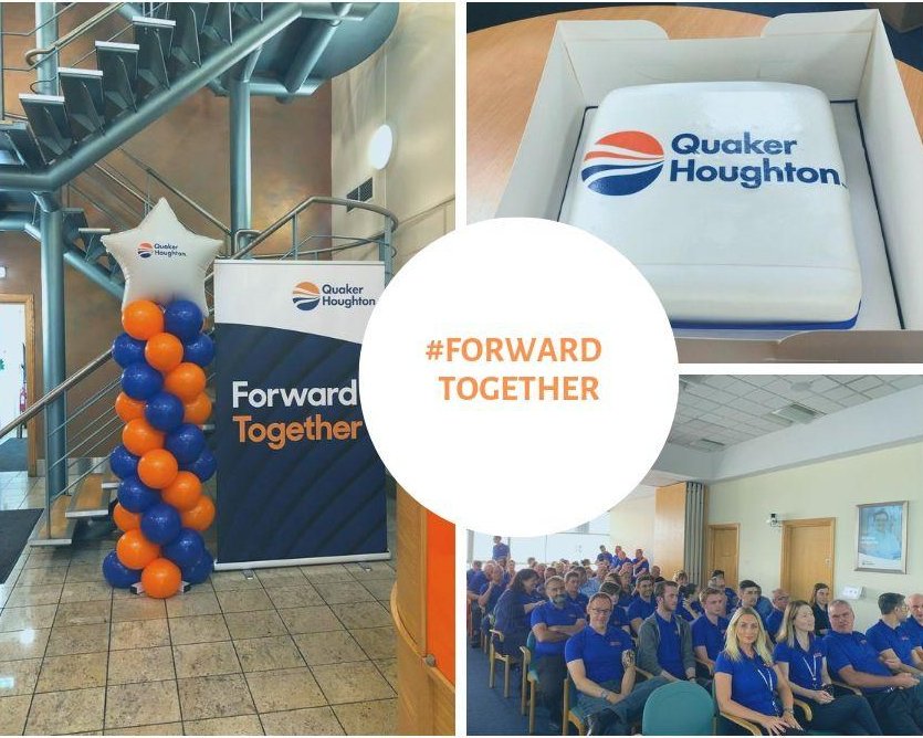 Once competitors, now colleagues🤝 #QuakerHoughton started off their first day as a new company with Day One celebrations around the world.🎉
#ForwardTogether #Celebrations