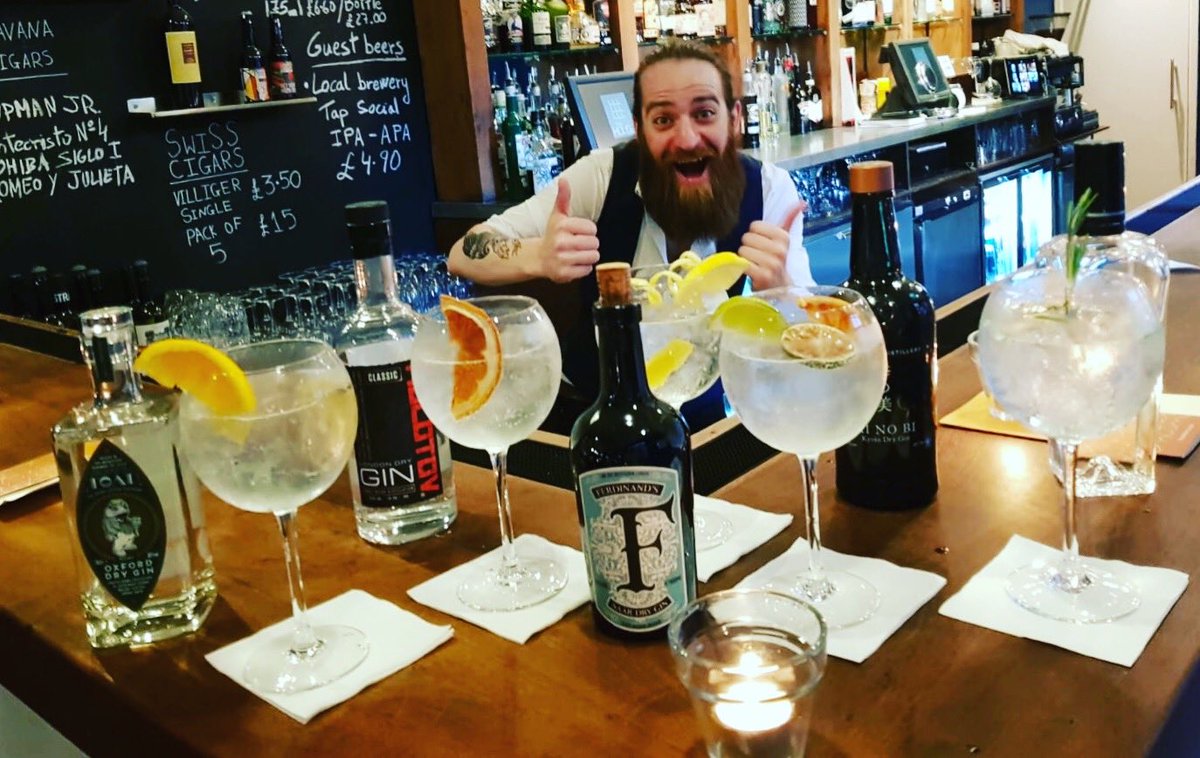 We’ve got some great G&amp;T’s on offer this week! Even Marc gets excited about it! Pop in and don’t miss the chance to try them!
*
*
*
*
#cocktailbars #mixology #gin #ginandtonic #toadgin #molotovgin #ferdinandsgin #kinobigin #209gin #visitoxford #ox1 #dealsoftheweek #bartenderlife