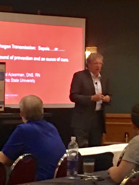 GloTran00's tweet photo. Awesome presentation on #PathogenTransmission from @MHAckerman of @OSUNursing @HITSConsortium 2019 this morning!
#HITS2019 #HITS #IPC #EVS #InfectionControl #InfectionPrevention #epidemiology #MedicalDevices #Disinfector #Disinfection #Automated https://t.co/Z2KqmkZA19