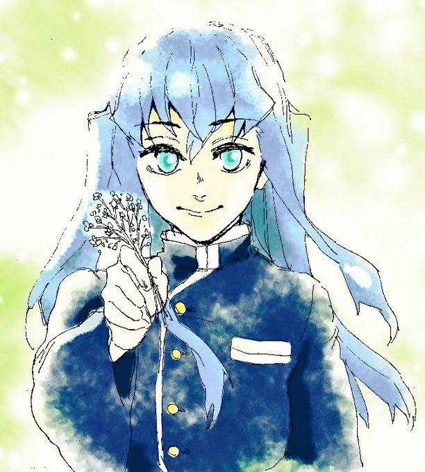 きしさんがTwitterに投稿した時透無一郎(鬼滅の刃)のイラスト。