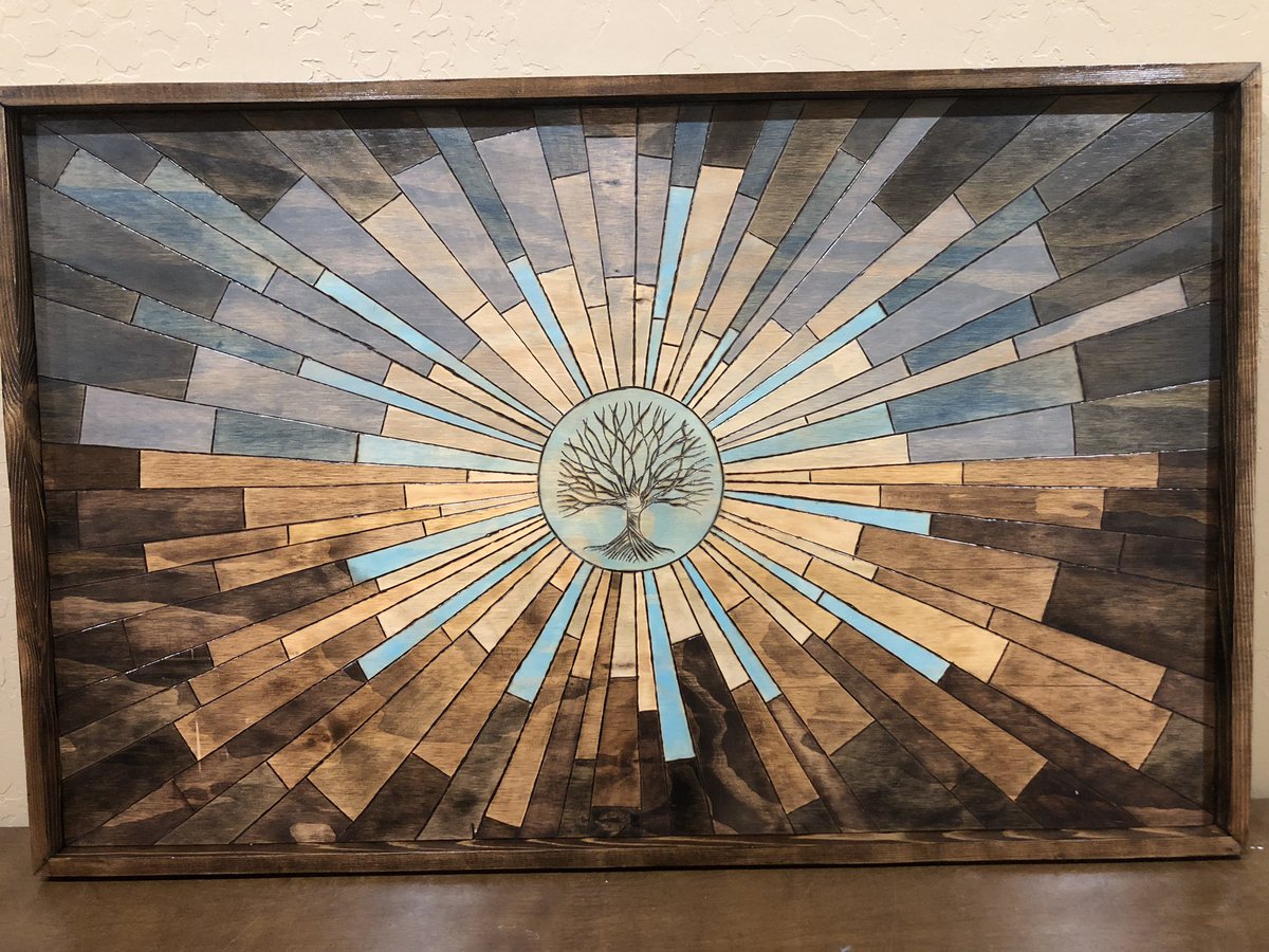 nicmiles's tweet photo. Thrilled with my custom wood artwork from Todd Kraszewski! Can’t wait to see what he creates next #toddkraz #artisan #MOartist #woodworking #woodmagic #treeoflife #customwoodwork #customart #customartwork #toddkrazdesigns #art #wallart https://t.co/g0EMru3tT3