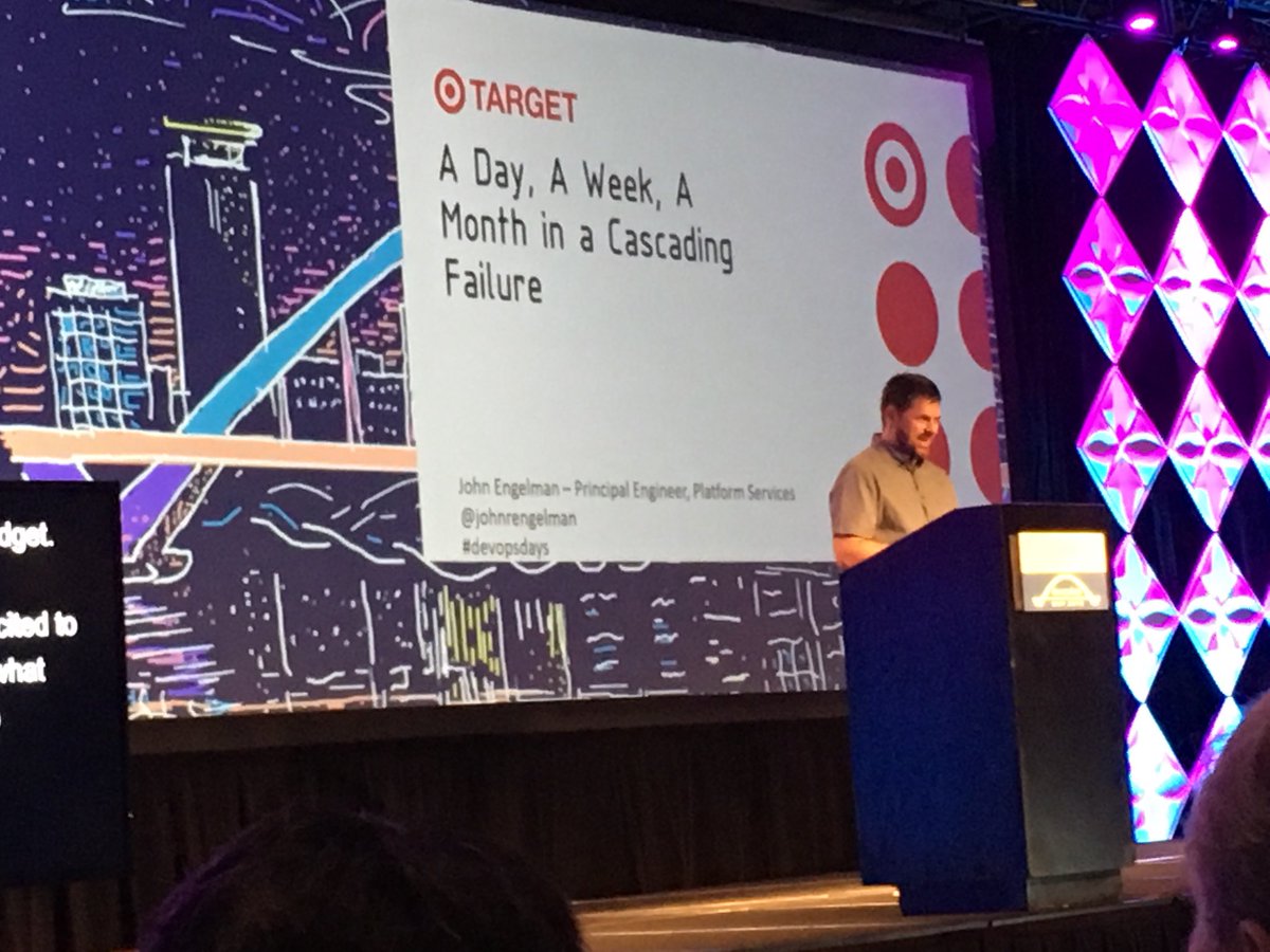 javadocs's tweet image. Excited to see @johnrengelman talk about cascading failures. I'm already getting bad flashbacks of outages from previous jobs where my title was "DevOps Engineer". #devopsdays #DevOpsDaysMSP