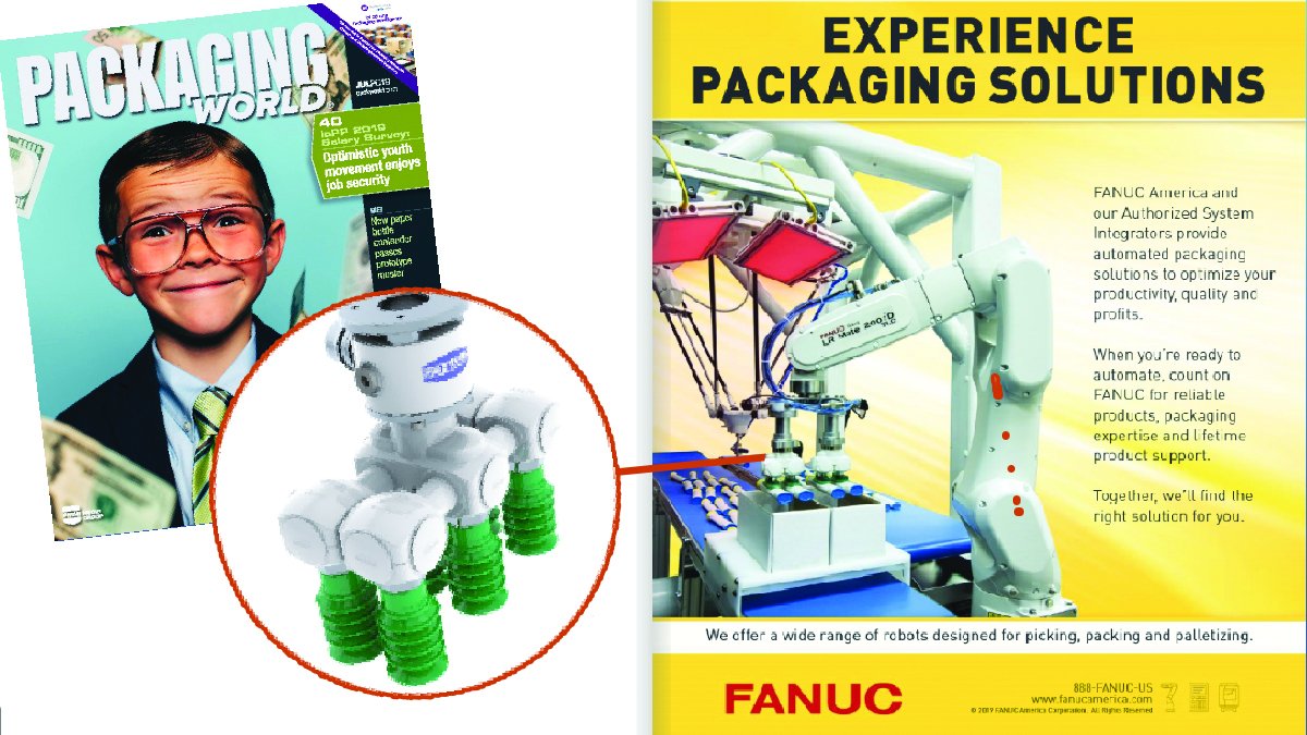 FANUC robots and Schmalz end-of-arm tooling make great collaborative solutions for packaging processes. Look for more at PACK EXPO 2019 in Vegas – September 23-25.