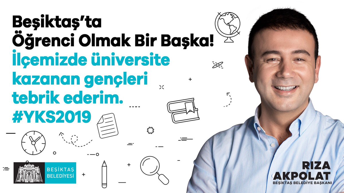 Tercih yerleştirme sonuçlarıyla üniversiteye merhaba diyen tüm adayları tebrik ederim. Üniversiteler kenti Beşiktaş'ı kazanan gençlerimizin, unutamayacakları yıllara ev sahipliği yapmaya hazırız. İlçemize hoş geldiniz gençler. 😊 #YKS2019