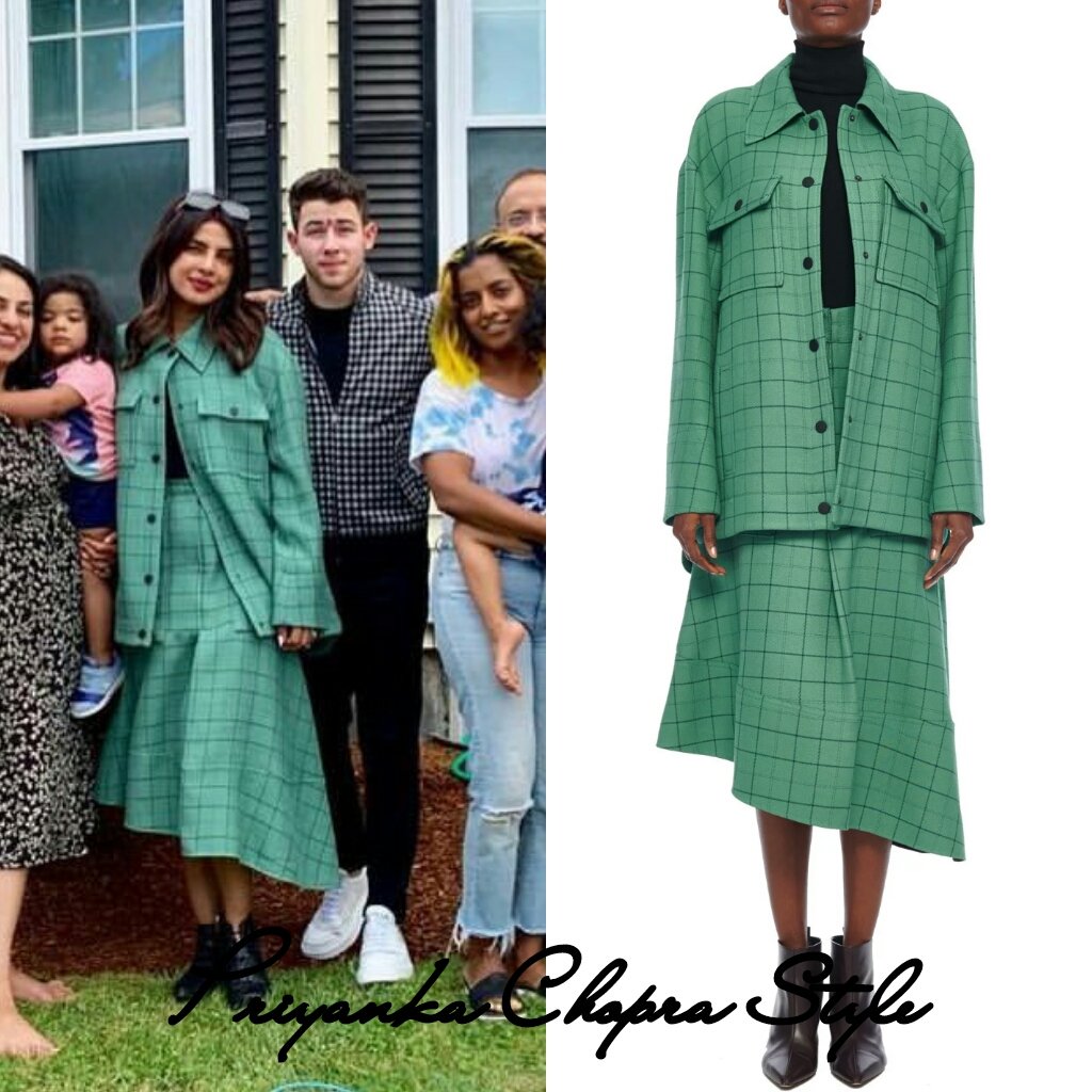 PChopraStyle's tweet photo. Family - @priyankachopra in @tibi FW19 :
• Windowpane Workmen Coat ($895)
• Windowpane Cargo Skirt ($650) https://t.co/jHmjUICChO