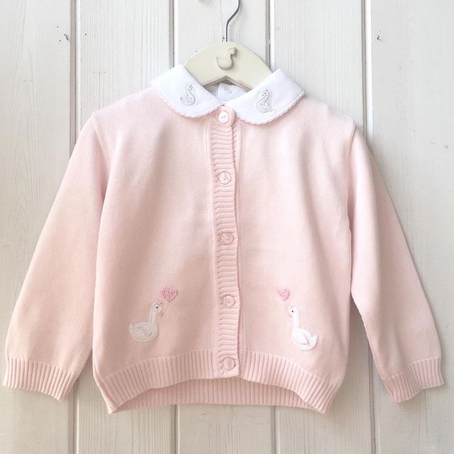 Pretty in pink.  Pima cotton Little Swan cardigan with Peter Pan embroidered shirt or bodysuit .
clothes #clothingbrand #clothing #baby #babyfever #babyclothes #babyclothesforsale #babyclothing #traditional #traditionalclothes #royalbaby #pink #luxurylifestyle #lux #luxury #swan