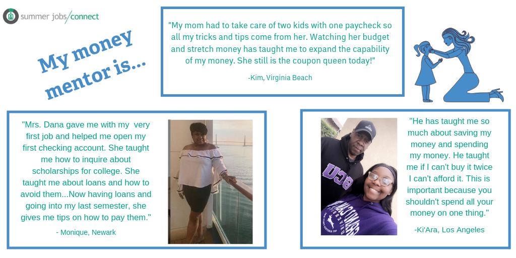 CFEfund's tweet photo. Our #SummerJobsConnect participants shared words of wisdom from their money mentors. Congrats to the winning responses from @LAEWDD, @ymm_newark, and @VB_SYEP! https://t.co/HvDjAgrz2N