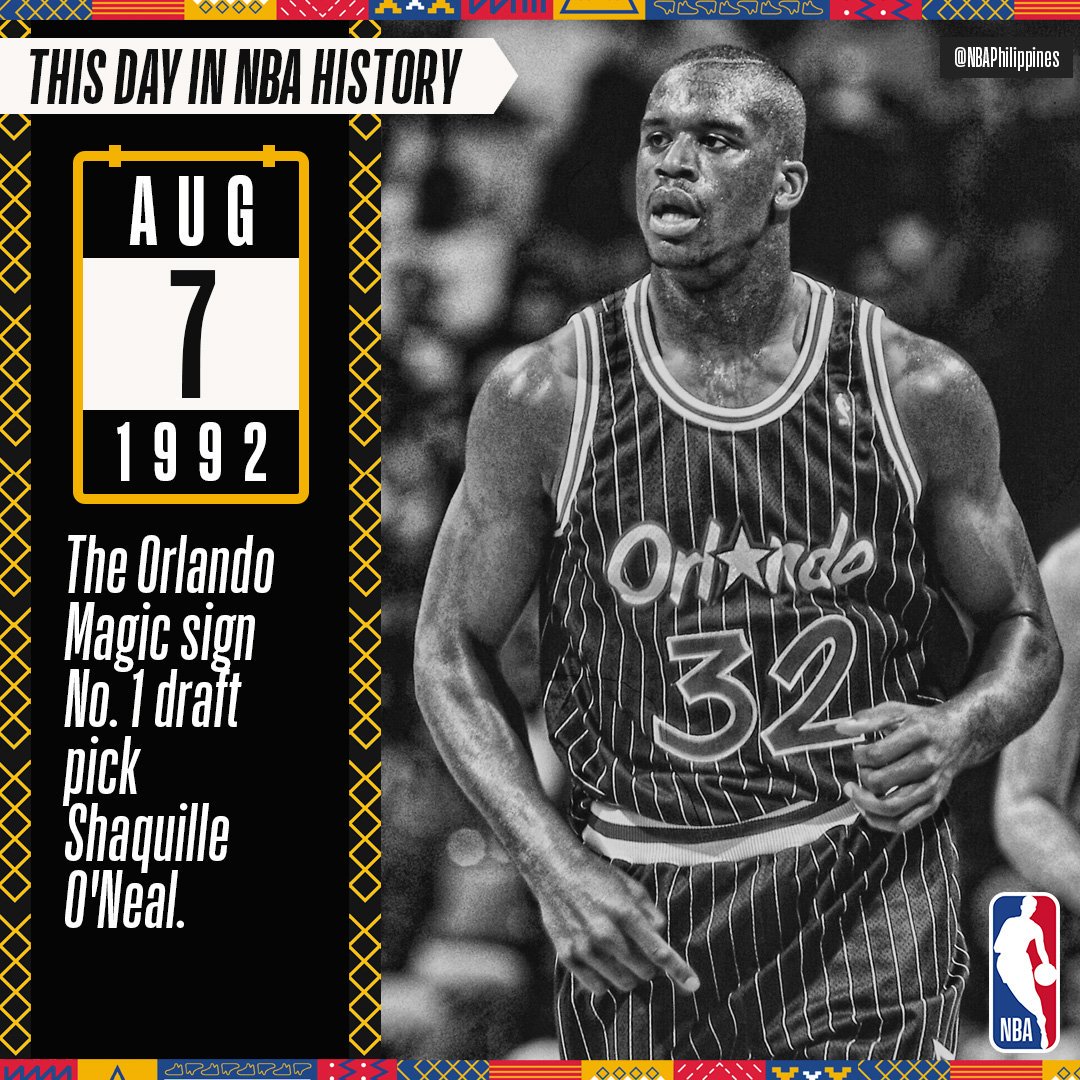 NBA_Philippines's tweet photo. On this day, the @OrlandoMagic sign Shaquille O' Neal. Who do you think can have the same impact in the NBA as @SHAQ today? #ThisDayInNBAHistory ⌛🏀 https://t.co/1MrbgqTzjN
