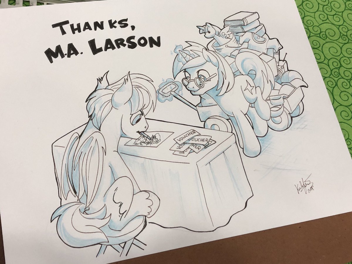 keylimekeely's tweet photo. Sign all the things, @M_A_Larson ! Commissioned at @bronycon ; the client gave it to Larson at one of his panels 😁
-
-
-
#bronycon2019 #art #malarson #mylittlepony #commission https://t.co/jeDPyT4njD