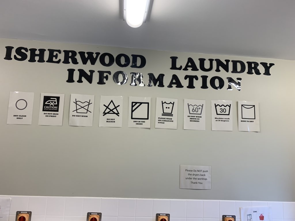Amy_Lowry_'s tweet photo. Isherwood’s new info board in our laundry room, little info goes along way 👖 👕😀 @GMMH_NHS @DarrenDM666 @deborahholt5 @MoretonShell  #laundry #cleaning 👍🏻 https://t.co/jLablNj0Fi