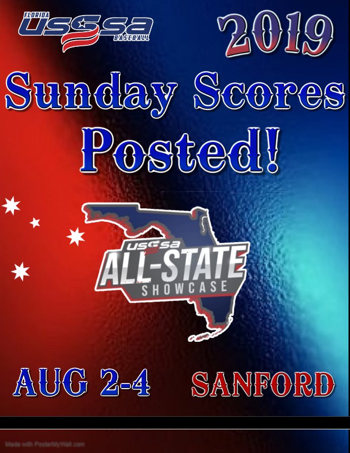 FLA_USSSA's tweet photo. The All-State Showcase Saturday scores are posted you can check them here: https://t.co/QQBeb9M7ty 
#allstateshowcase #usssa #showcase #usssabaseball https://t.co/C7NLyanXIo