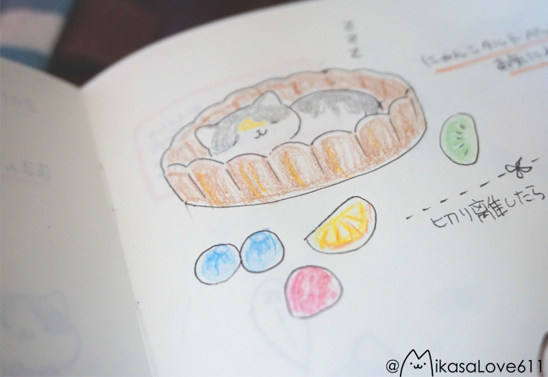実は投稿している日記イラストはほんの一部で、個人的に自分用のミカサにゃん絵日記を描いていたりします…。。。
…という事を言うと、周りから必ず「どんだけ好きなんだよ!」とツッコミが入るのですが、世界一大好きだから仕方ないです。。。
