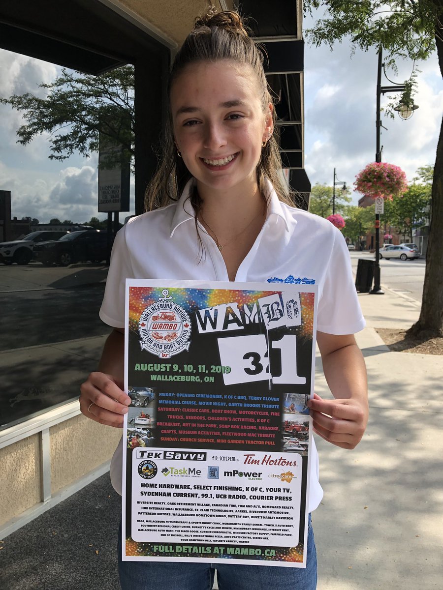 WAMBO_Official's tweet photo. Our WAMBO Ambassador Kyra Ritchie will be in the Downtown @wburgbia this morning handing out #WAMBO31 posters ๐๐ป Thanks, Kyra! https://t.co/7c26aMWRja