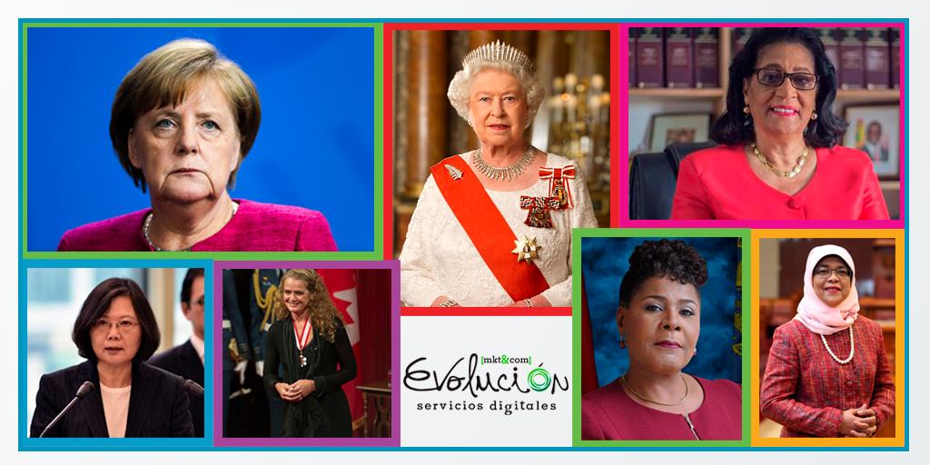 EvolucionMktCom's tweet photo. Para esta mitad de semana te dejamos este #DatoEvolución en donde hasta #junio de 2019, 11 mujeres son Jefas de Estado y 12 son Jefas de Gobierno #EvoluciónMKT #MKTPolítico #Política #mujeres https://t.co/cmWrlpooF7