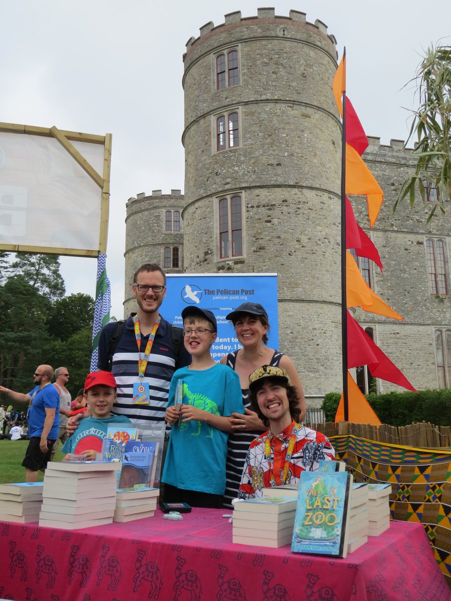 pelicanpost's tweet photo. @sam_gayton -didnt realise how colour co-ordinated you were with #literarytent at @CampBestival. Tx for all your support over weekend and hope family enjoyed it as much as we enjoyed looking after team Gayton.  Best of luck with #thelastzoo @AndersenPress #childrensbookawards 👍 https://t.co/vrRJiWYZAB