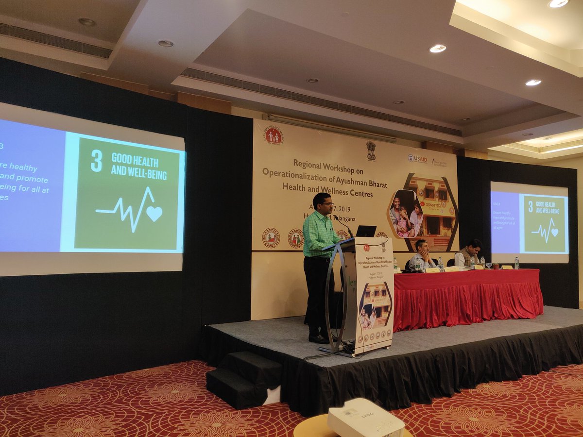 AbeySushan's tweet photo. Mission Director @Arogyakeralam  Keshvendra Kumar, IAS presenting 'Continuum of Care in Comprehensive Primary Healthcare in Kerala's at Regional Workshop on Operationalization of AB Health &amp; Wellness Centres at Hyderabad https://t.co/7neXKF8aYK