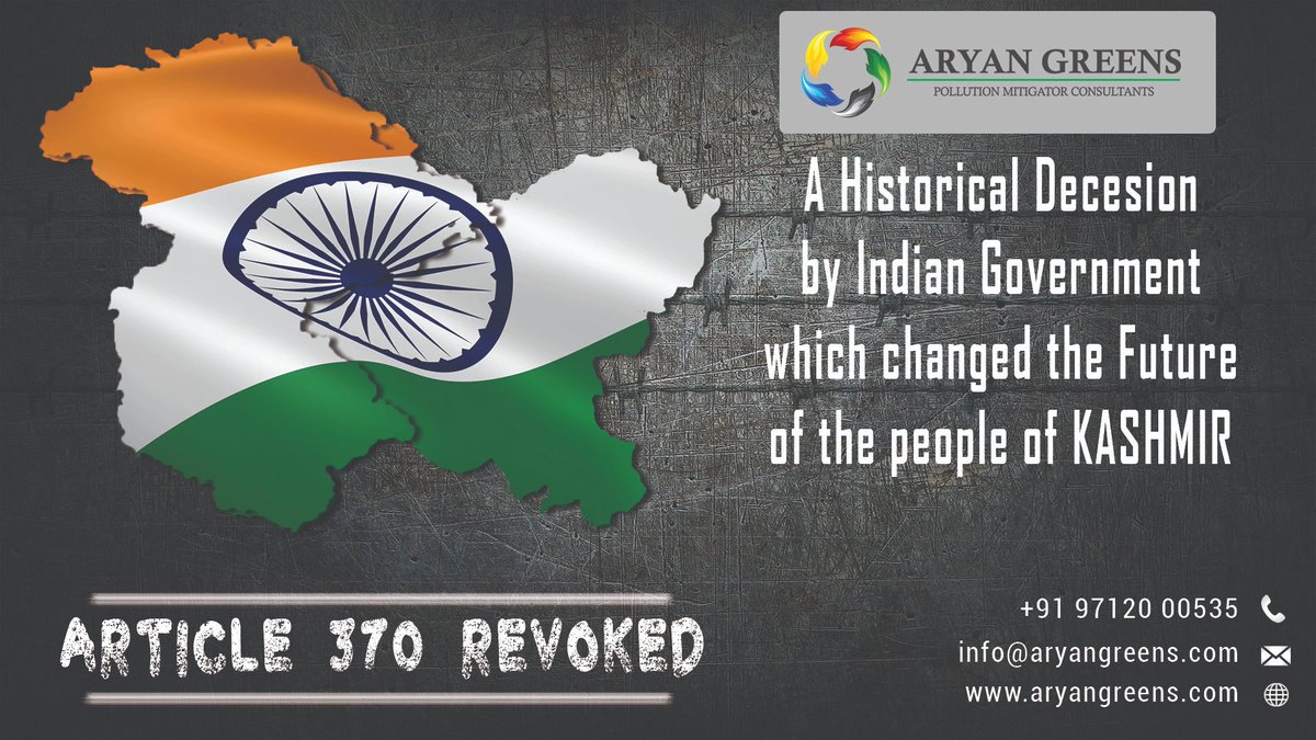 We support the government on its decisions on J &amp; K. We hope this will bring peace and development in the state.

#Aryangreens #Bold #HistoricDecision #SushmaSwaraj #ExternalAffairs #Minister #Article370 #IndiaForKashmir #India #Kashmir