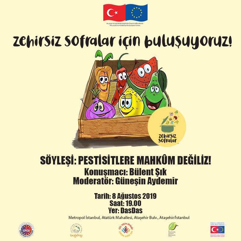 Buğday Ekolojik Yaşamı Destekleme Derneği tarafından düzenlenen “Söyleşi: Pestisitlere Mahkûm Değiliz!” 8 Ağustos Perşembe günü İstanbul DasDas’ta!
<a href="/BugdayDernegi/">Buğday Derneği</a>
tifika.com/egitim/2874