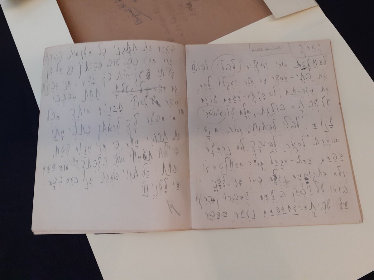 RaphaelAhren's tweet photo. Hitherto unseen Hebrew writings by Franz Kafka were shown today at the @NLIsrael in Jerusalem. Pics show an article about a 1922 teachers strike in Jerusalem. Until two weeks ago it was kept in a bank vault in Zurich https://t.co/QiDJzjPUQN
