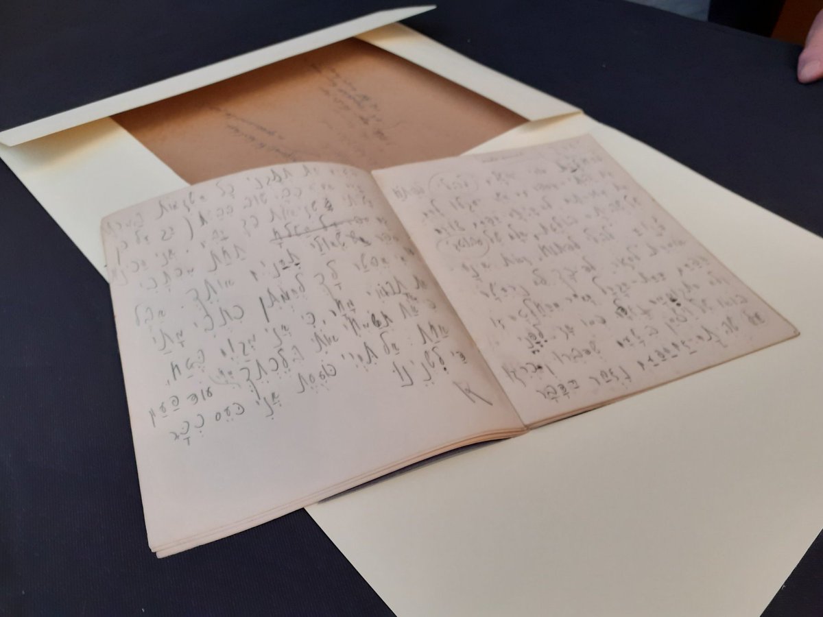 RaphaelAhren's tweet photo. Hitherto unseen Hebrew writings by Franz Kafka were shown today at the @NLIsrael in Jerusalem. Pics show an article about a 1922 teachers strike in Jerusalem. Until two weeks ago it was kept in a bank vault in Zurich https://t.co/QiDJzjPUQN