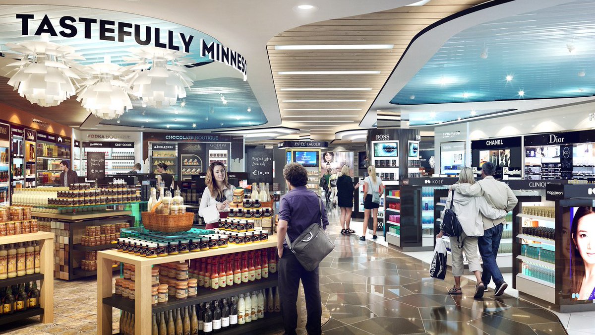 “Journey through the lakes” – our store concept was derived from the natural beauty of Minneapolis &amp; Saint Paul with their stunning abundance of lakes, rivers and streams incorporated into our design to reflect the true ‘Minnesota’. #dutyfree #journey #airport