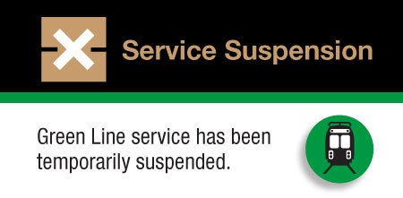MBTA's tweet photo. #MBTA #GreenLine D Branch: Shuttle buses replacing service between Riverside and Newton Highlands due to a derailed train at Riverside. Please expect delays while buses are dispatched, https://t.co/oEnUl06zdV