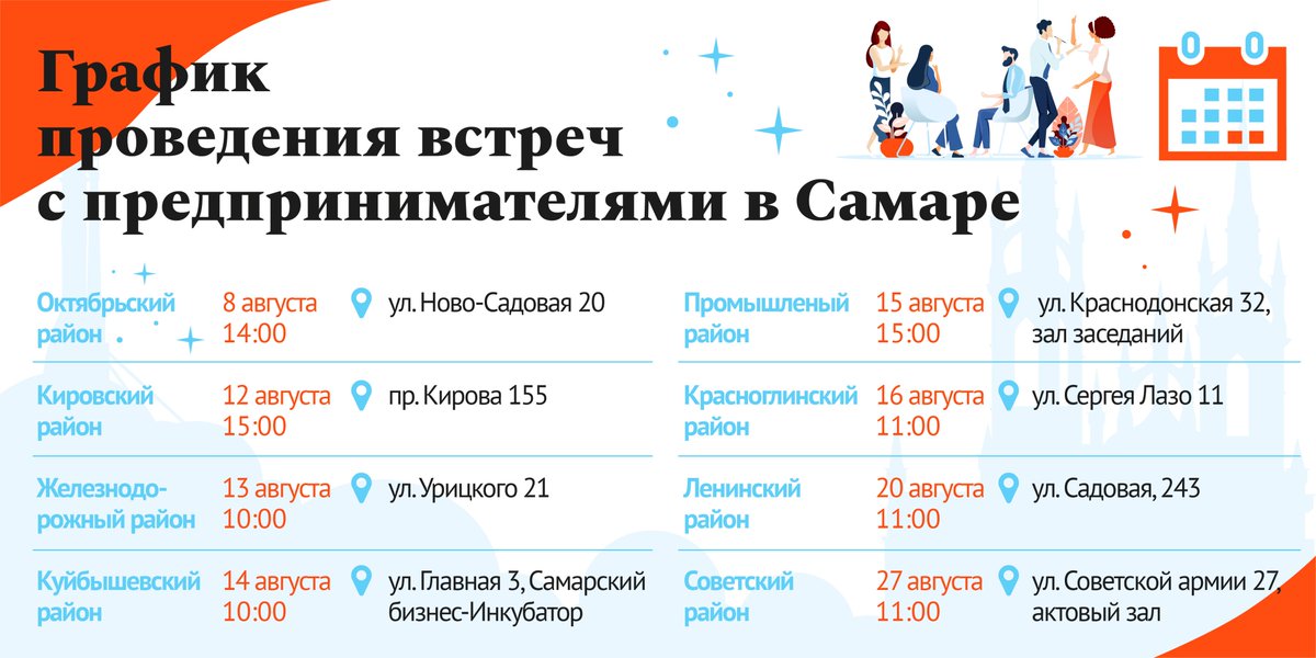 mybiz63's tweet photo. В августе во всех районах Самары состоятся мероприятия, на которых предприниматели узнают, какую поддержку можно получить на развитие бизнеса.

Внимание! Сохраняйте график проведения мероприятий, принимайте участие и получайте максимум пользы для своего бизнеса!

@economy_samreg https://t.co/E74TftiOjD