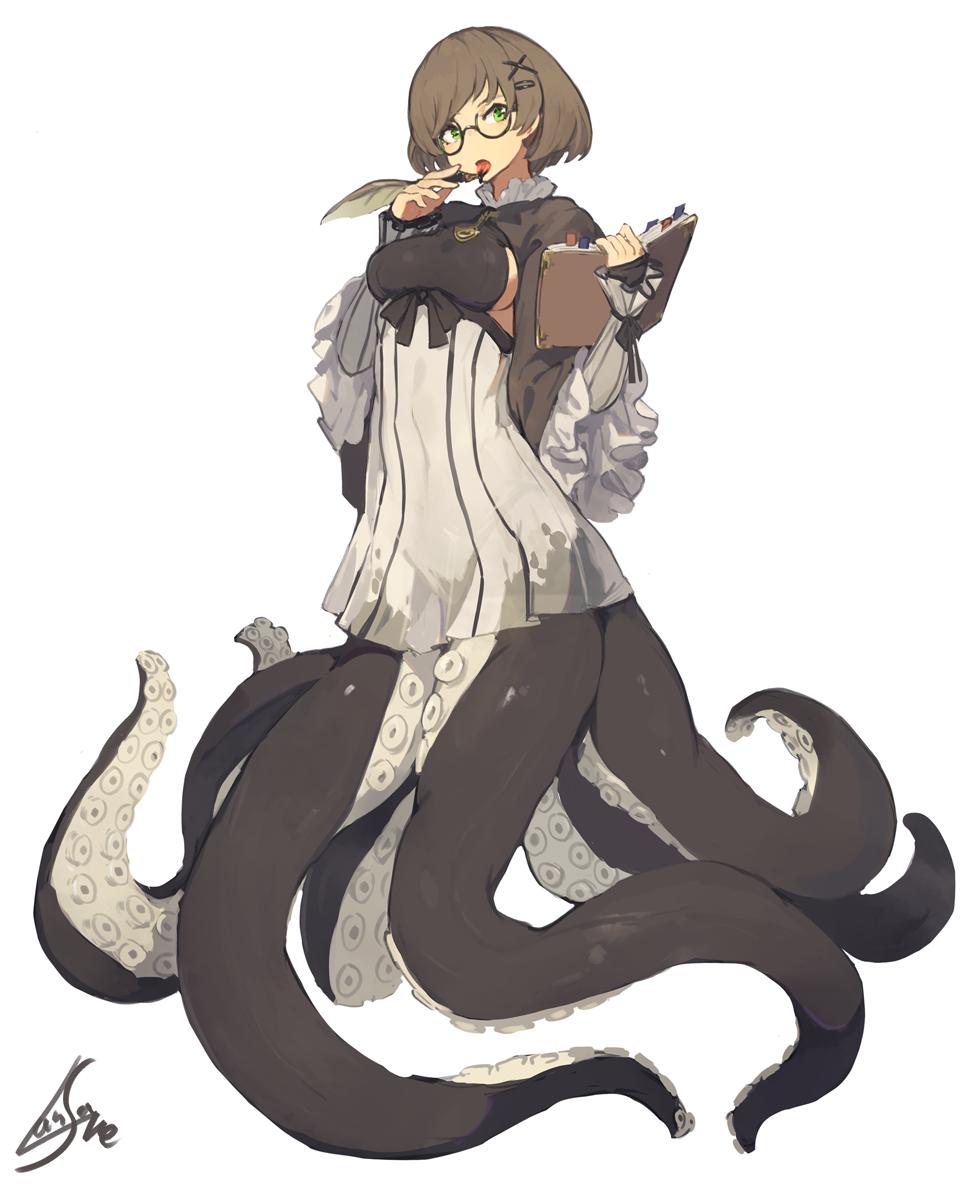 「海中受付嬢ちゃん(再掲) 」|ランサネのイラスト