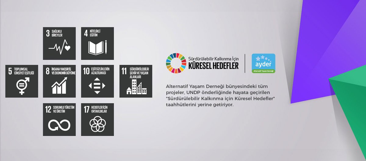 Alternatif Yaşam Derneği bünyesindeki tüm projeler, UNDP önderliğinde hayata geçirilen "Sürdürülebilir Kalkınma için Küresel Hedefler" taahhütlerini yerine getiriyor. 

Projelerimizle ilgili daha fazla bilgi için ayder.org.tr