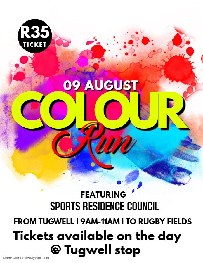 GracaMHall's tweet photo. Graçians!! Don’t forget to sign up for Friday’s colour run! It’s free for Graçians, and if anyone else would like to participate it’s R35, so please do join us 🏃🏾‍♀️🤩🏃🏾‍♂️ https://t.co/DqUnE7qsaM