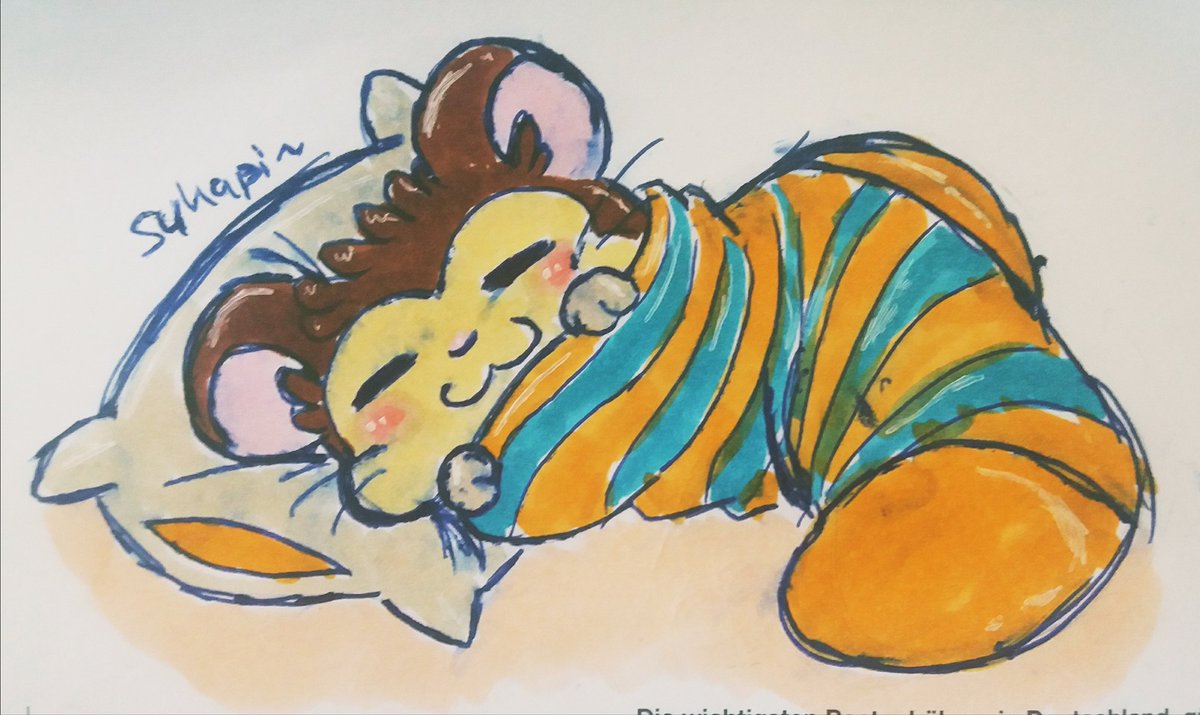 QuickTheButt's tweet photo. A very smudgy Snoozer I drew last night. What even are those colors 😂
Tho I admit, he looks pretty cool in sepia.
#Hamtaro https://t.co/pfIAvBCS75