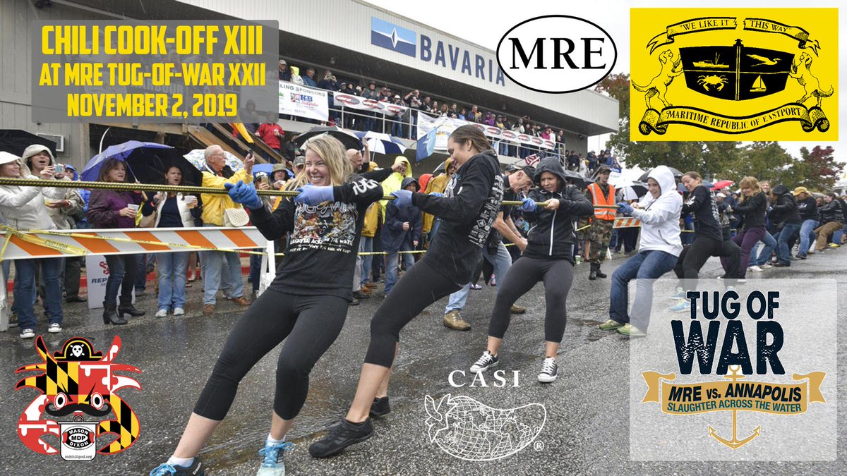 mdchilipod's tweet photo. @eyeonannapolis The CASI chili cook-off returns to the MRE Tug-of-War for our 13th year in-a-row. Raising money for Annapolis charities. Join in on the fun. More info at https://t.co/NG4ugvXoJ9 https://t.co/ZwtGrovXqw