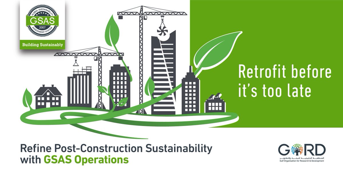 GORDMENA's tweet photo. With #GSAS Operations guidelines and assessments, now existing #buildings have the chance to adopt the best available practices to reduce environmental impacts and ensure a better quality of life for everyone.
Register now: https://t.co/eCDbBb9AIs
#GSASoperations https://t.co/TZ68Rh1mBB