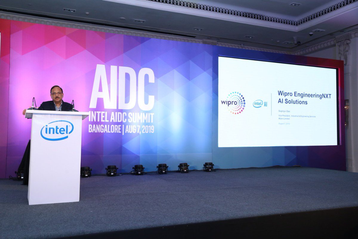 IntelIndia's tweet photo. 'Intel has always provided cutting edge technology to service providers' - Supriyo Das, VP & Global Head, Software Engineering, IES highlights Intel's partnership on AI builder program that aims to solve industry problems with smart product & services. #IntelAIDC2019 #AIOnIntel https://t.co/Uak3t1MDI5