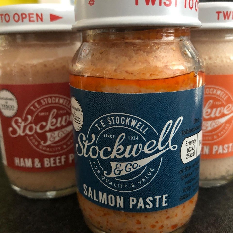 thedayspodcast's tweet photo. In homage to Episode 5... @TheBoyMcNicoll  turned up with these at HQ this week. The liquidy, oilyness is not sitting right with me at the moment. Hey @aitchy1967 &amp; @thegingeryeti82, you boys coming round for a sandwich? #meatpaste #salmonpaste #chickenpaste https://t.co/A12GCdQ3sJ