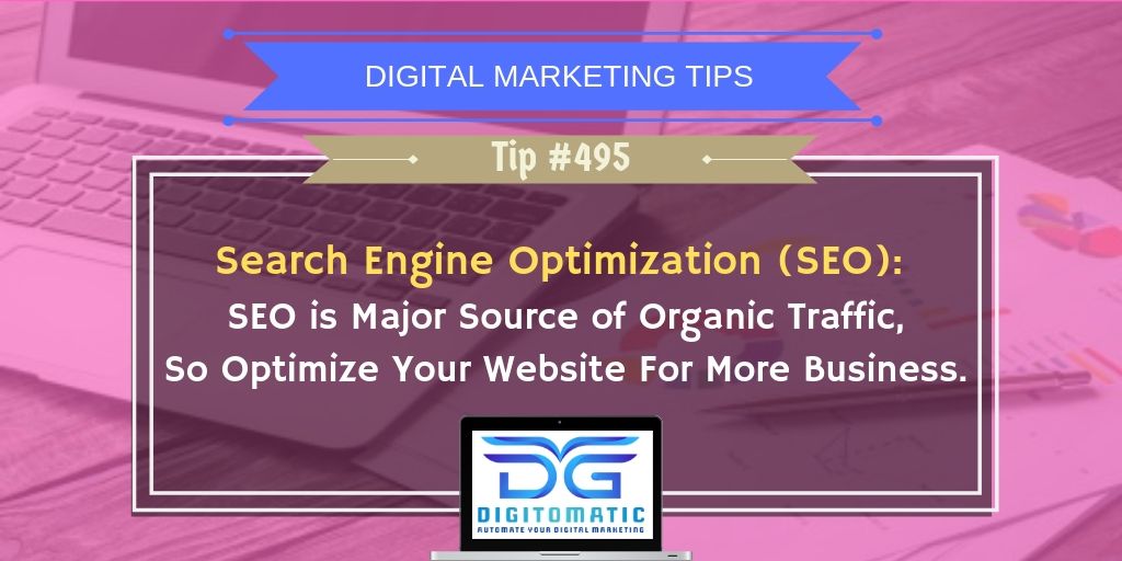 digitomatic's tweet image. #DigitalMarketing Tip #495
Your business needs to be in front of your customers when they are searching for it. If it's not there your #business is losing many potential customers.
#SEO #SearchEngineOptimization #optimization #onlinemarketing #inboundmarketing #GrowthHacking