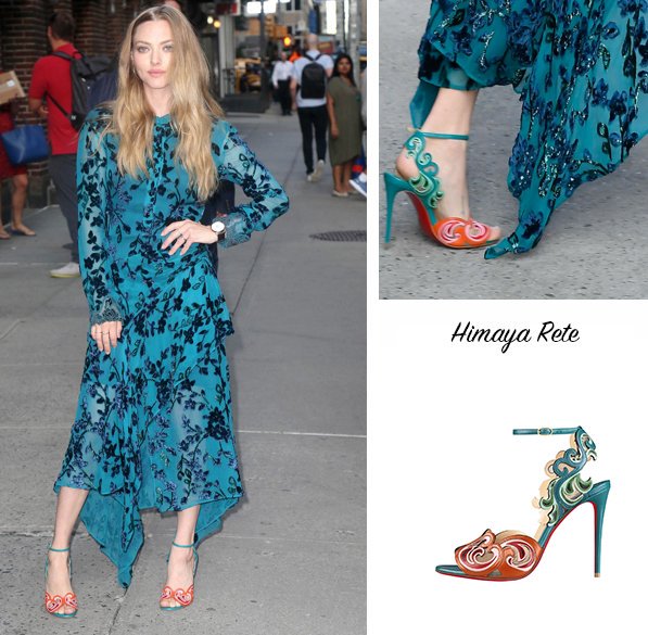 LouboutinBlog's tweet photo. Amanda Seyfried in Christian Louboutin Himaya Rete on Last Show with Stephen Colbert https://t.co/tJL1d5tEFB