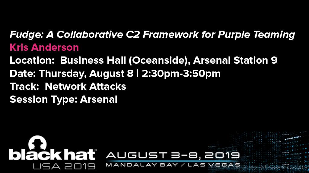 immersivelabs's tweet photo. Tomorrow our senior content engineer @Ziconius will be delivering a talk on #FudgeC2 at the Arsenal @BlackHatEvents Make sure you don't miss it https://t.co/q25SubHRIv #BHUSA https://t.co/NWW7KbrTWe