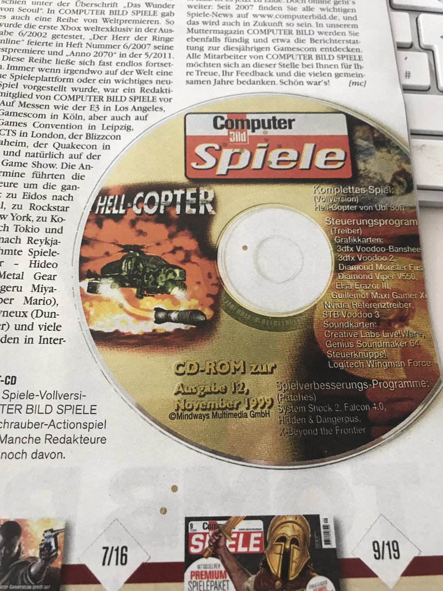 dertobe_'s tweet photo. Hellcopter. An das erste Spiel in der #cbs, kann ich mich noch erinnern. Mach’s gut #computerbildspiele. https://t.co/duCqSiDgEh