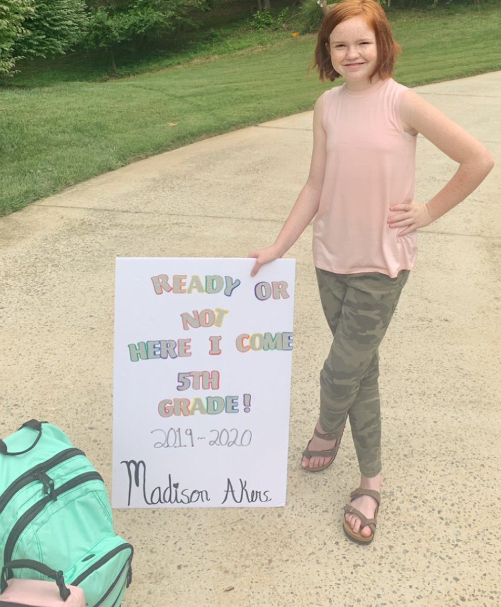 She is definitely ready... mom not so much... last year at Jones before Middle School💜💜💜 #MAfirstday #Joleaders #MACS #5thgradestarts