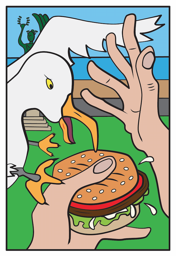 PopRobotic's tweet photo. . @Viola_RS @Gull_Mad @iansample More seagull antics from Hove for you to enjoy... was inspired to draw these just last week! https://t.co/bHhxupkPBx