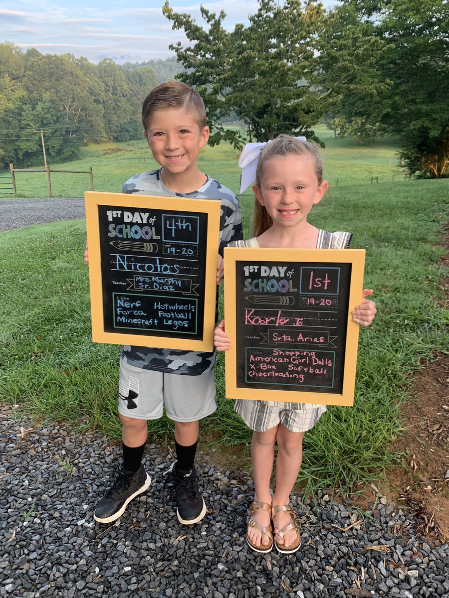 jnhall2005's tweet image. Ready for #MAfirstday!!  I can’t believe we have a 1st and 4th grader!  I can’t wait to see what amazing things are in store for all of us this year!