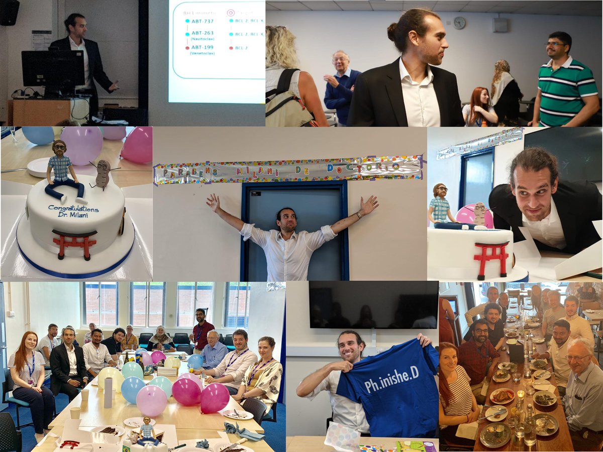 VaradarajanLab's tweet photo. Mateus is now PhinisheD! Congratulations Dr. Milani! 🥃🍺🍻🍹🥂🍷🍸@VaradarajanLab @milanim @LivUni @livuniITM #phdchat #phd #viva #research #mitochondria #apoptosis #CancerResearch https://t.co/GXso5fgtZl
