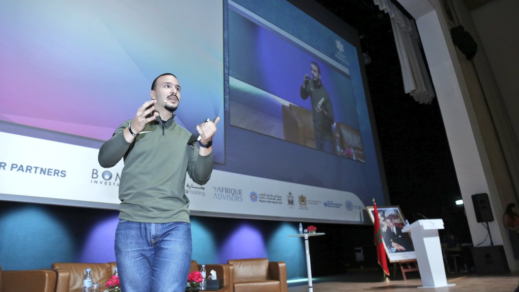 OCPGroup's tweet photo. "Read, listen, visualize your success and think big. You have no limits with what you can achieve." - @waleedabunada. #MeritSummit2019 #AfriCanDo https://t.co/NrrsQNYOlp