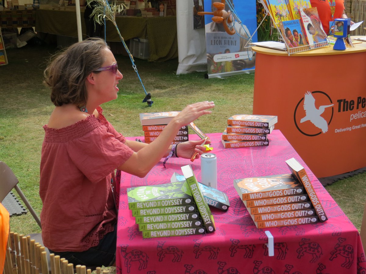 pelicanpost's tweet photo. Hey @MaryAliceEvans @chickenhsebooks tks for a truly epic performance last week @CampBestival. loved having you and thank you for all your support.  To our lovely followers - if you ever get a chance to see the marvellous Maz Evans on a book tour - dont miss out! https://t.co/4LW4LSRdBB