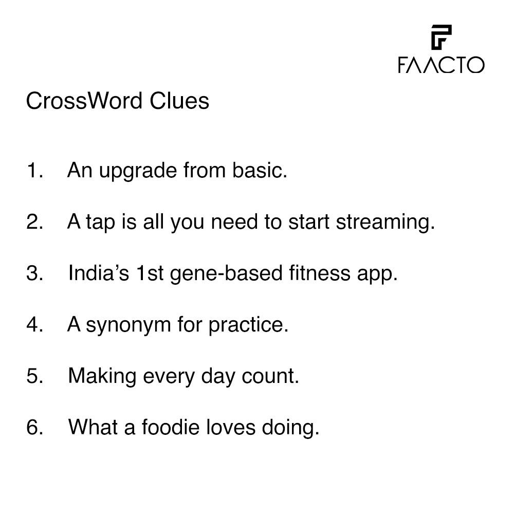 Faactohealth's tweet photo. SWIPE LEFT FOR CLUES! It’s time to exercise the brain. Comment below with your answer and time!
#crossword #puzzle #instagram #fitness #mindgame #genius #fitness #faacto #strength #fitfam #instagames #instachallenges #workout #playhard #nopainnogain #fitnessfanatics #brainy https://t.co/9rKIn0WuGI