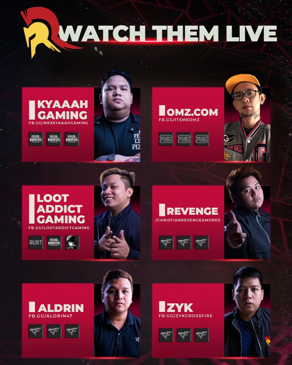 RumbleRoyalePH's tweet photo. Hindi lang sila magaling sa barilan! 
Pwedeng pwede sila sa kulitan! 😂

🔫 #KYAAAHGAMING
🔫 #LOOTADDICTGAMING
🔫 #ALDRIN
🔫 #OMZ
🔫 #REVENGE
🔫 #ZYK

Tumambay at matuto ng mechanics! 💯
Abangan ang kanilang mga #live #stream! https://t.co/ea9YHDFvyF